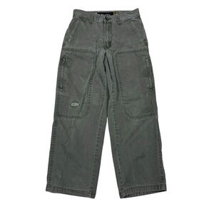 Vintage Levis SilverTab Khaki Cargo Pants Youth L (14) Army Green Wide Leg Skate